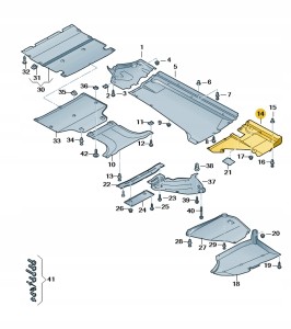 Osłona podłogi 80A825215B Oryginalny OE