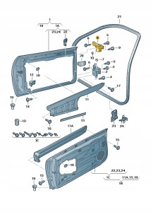 Zawias drzwiowy 8E0831402B Oryginalny OE