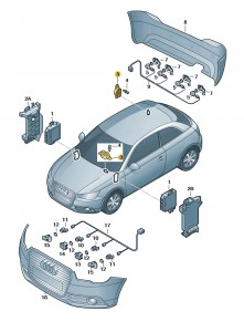 Brzęczyk ostrzegawczy 8E0919279 Oryginalny OE