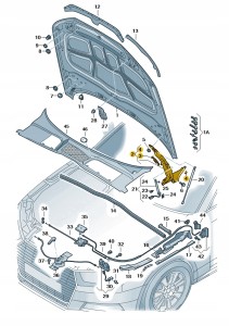 Zawias klapy 8W0823302D Oryginalny OE