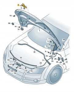 rygiel 8J0823480C Oryginalny OE