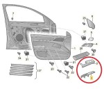 Uchwyt, Rączki drzwi przednich Skoda Superb II zestaw