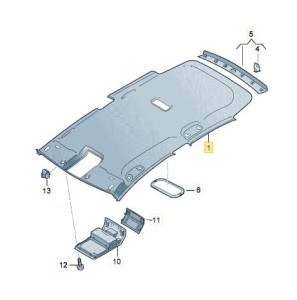 Nowa Podsufitka Czarna VW Golf VII 5G4867501AD