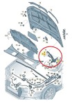 Zawias maski pokrywy przedniej  strona prawa Audi A5/S5/RS5 8W6823302D