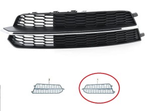 Oryginalna lewa kratka zderzaka AUDI A6 C7 4G0807647B 9B9