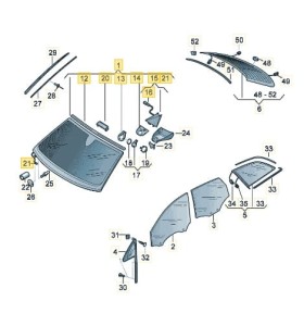 Szyba przednia czołowa Audi Q7 4M 4M0845099ASNVB