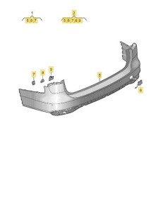 Poszycie zderzaka zderzak tylny Audi A6 Allroad 4A 4K9807067G