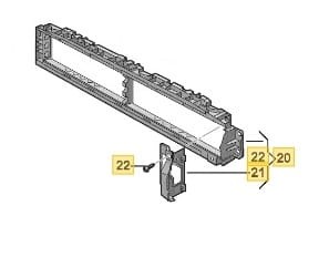 Rama żaluzja wlotu powietrza Audi A3 8Y0121223A