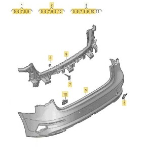 Zderzak tylny Audi A3 8Y 8Y4807067A