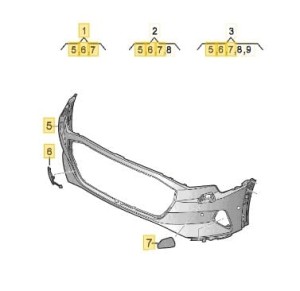Zderzak przedni Audi Q8 e-tron 4KE807065