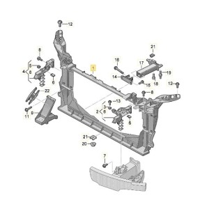 Wzmocnienie przednie z uchwytem chłodnic Audi RS6 RS7 4K0805594B