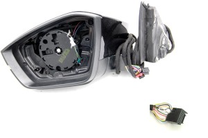 Lusterko zewnętrzne lewe czarne Skoda Superb 3V - 14 Pin  3V0857933  