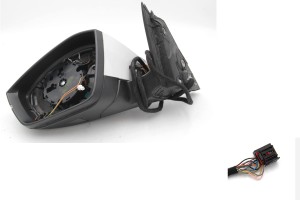 Lusterko zewnętrzne lewe białe Skoda Superb 3V - 15 Pin  3V0857933 