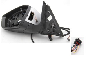 Lusterko zewnętrzne lewe srebrne Skoda Superb 3V - 15 Pin  3V0857933  (1)