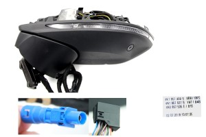 Lusterko zewnętrzne lewe Audi A6 C8 - 15 Pin + video  4K1857409S ramię podstawa