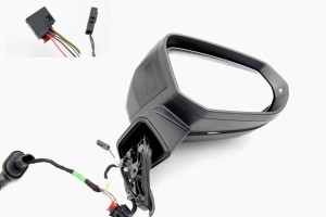 Lusterko zewnętrzne prawe czarne Audi Q2 6+2Pin 